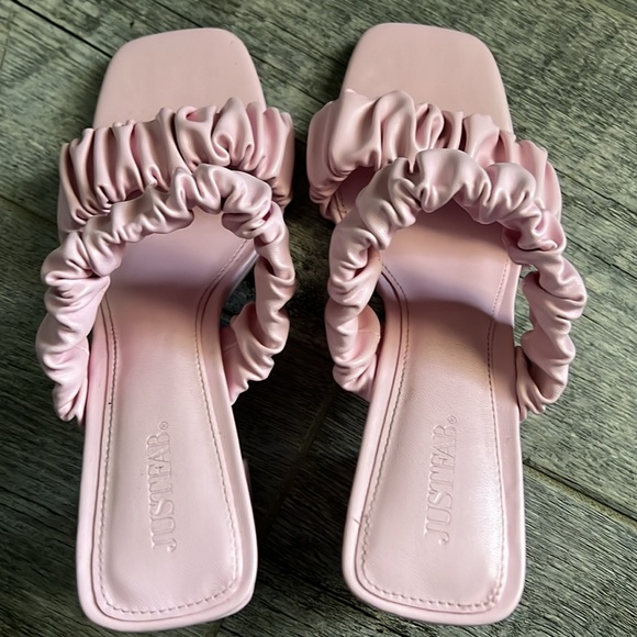 SOLDOUT pink heel sandals -sz 8 - Picture 5 of 7
